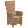 Gartensessel 2er-set Toskana Metall/holz/kunststoff/textil - Naturfarben/Akaziefarben, KONVENTIONELL, Holz/Kunststoff (66/111/61cm) - Gardenson
