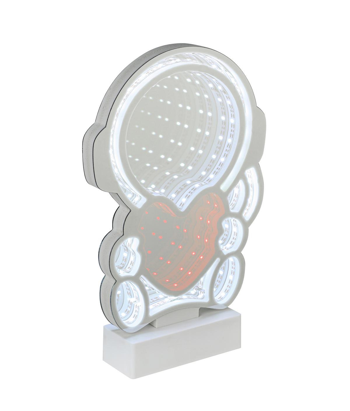 LED-Dekoleuchte Caterina - Chromfarben/Weiß, Basics, Kunststoff (17/4,5/25,5cm) - Luca Bessoni