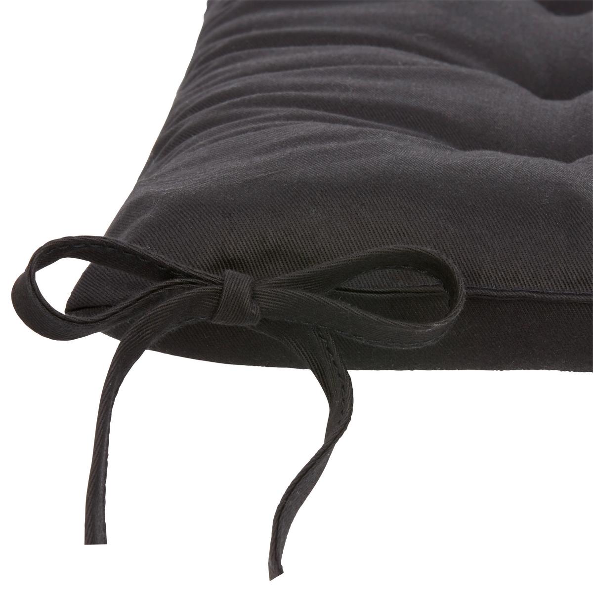 PODUŠKA NA SEDENIE Lola, 40/40/4cm, čierna - čierna, Konventionell (40/40/4cm) - Mömax