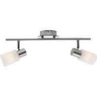 Strahler Elke 2-Flammig verstellbar L: 41,5 cm - Chromfarben/Weiß, KONVENTIONELL, Glas/Metall (41,5cm) - James Wood