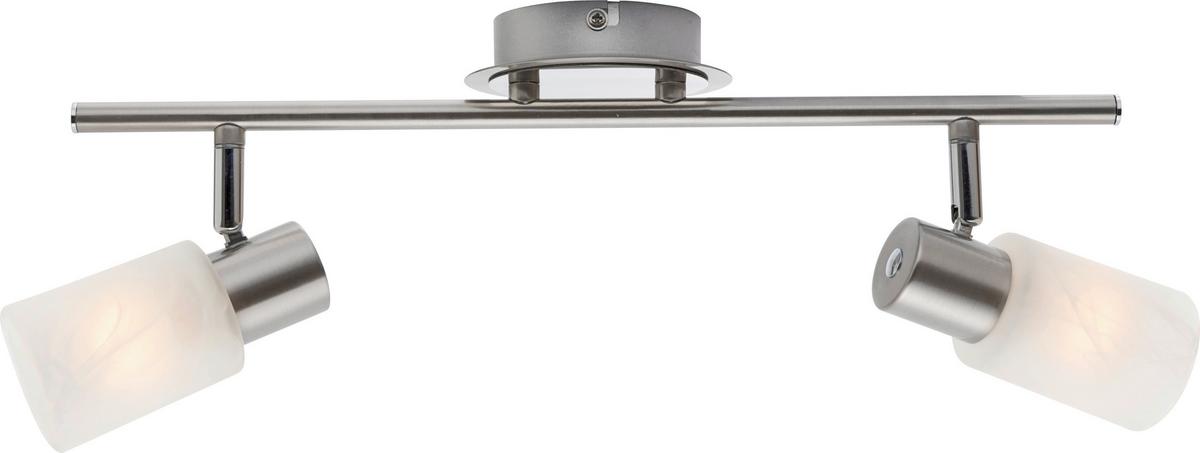 Strahler Elke 2-Flammig verstellbar L: 41,5 cm - Chromfarben/Weiß, KONVENTIONELL, Glas/Metall (41,5cm) - James Wood