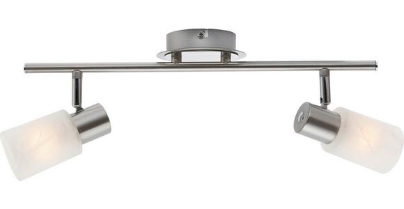 Strahler Elke 2-flammig Verstellbar L: 41,5 Cm - Chromfarben/Weiß, KONVENTIONELL, Glas/Metall (41,5cm) - James Wood