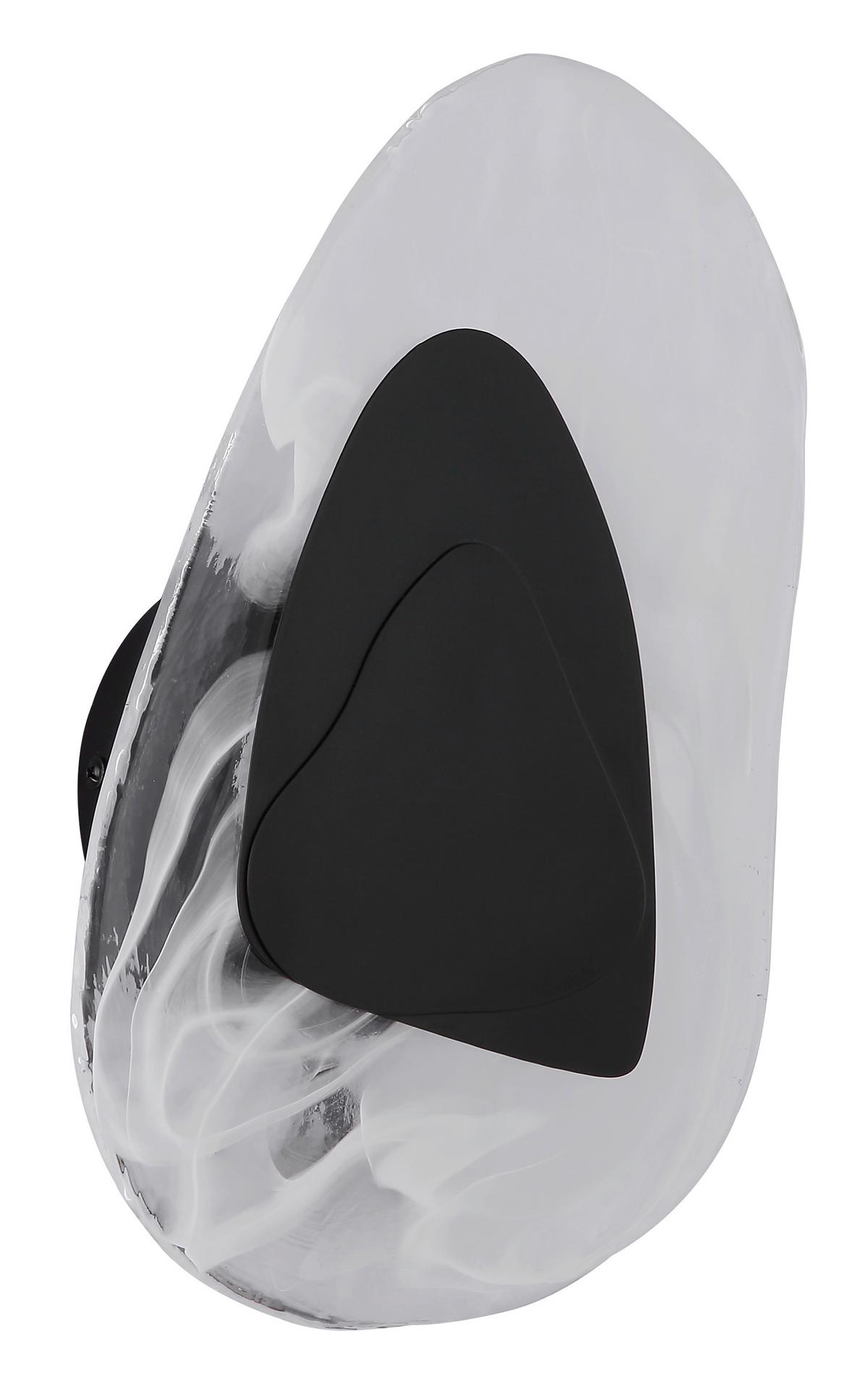 Led-wandleuchte 78411s Dorsey - Klar/Schwarz, Design, Glas/Metall (20,3/31,5cm) - Globo