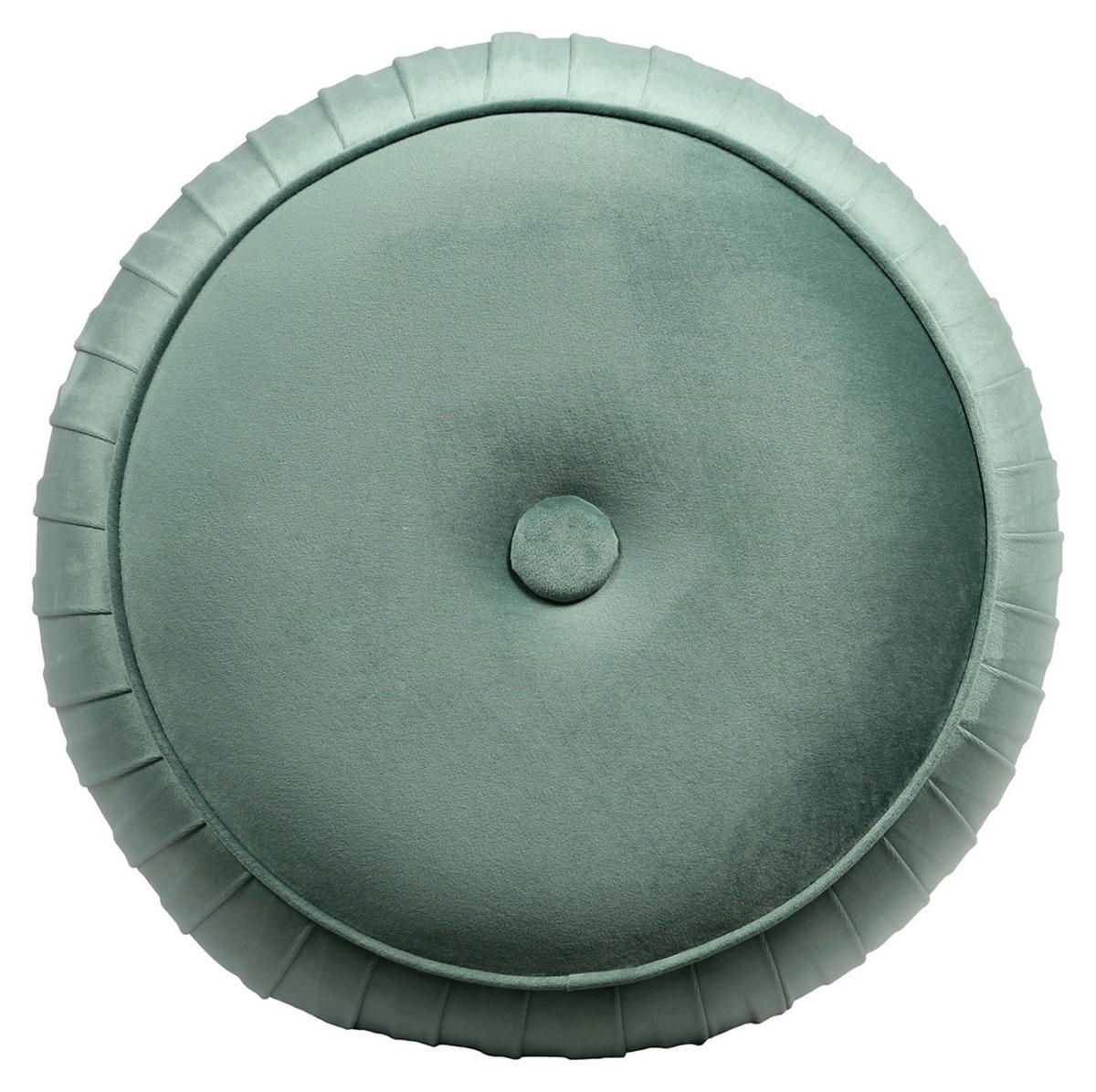 Hocker Lilje 100 Mintgrün D: 43 Cm - Goldfarben/Mintgrün, Design, Textil (43/42cm) - Kayoom