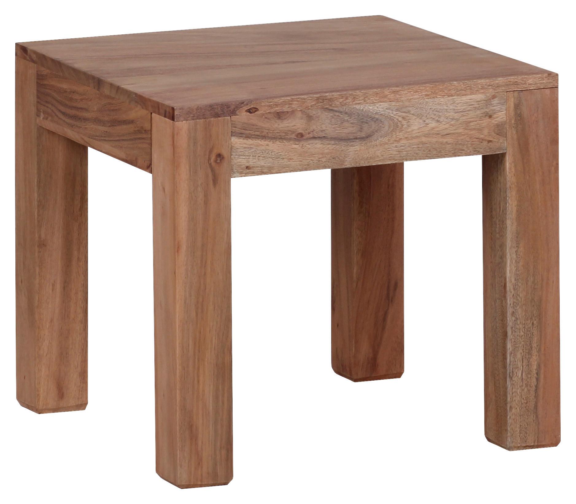 Príručný stolík WL1.446 z masívneho dreva - farba akácie, Design, drevo (45/45/40cm) - MID.YOU