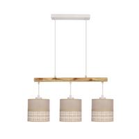 Hängeleuchte 33-31594 Izotto - Beige/Weiß, Basics, Kunststoff/Metall (64/15cm)