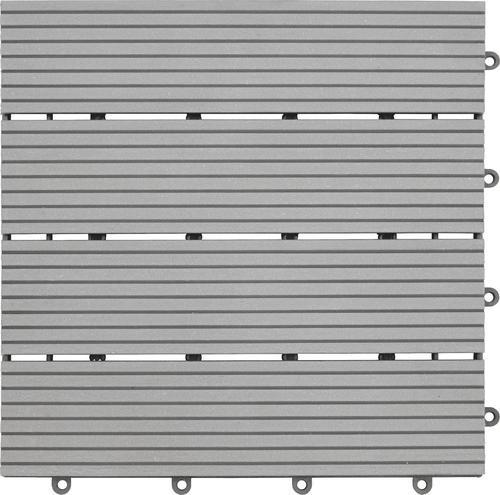 TERASOVÁ DLAŽDICA WILLI - sivá, plast (30/2,2/30cm) - Mömax