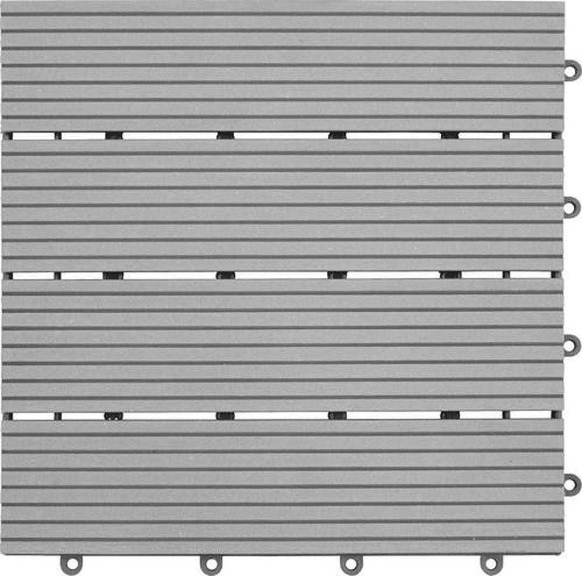 TERASOVÁ DLAŽDICE WILLI - šedá, plast (30/2,2/30cm) - Mömax