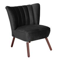Polsterstuhl Alessandro Schwarz, Holz-Beine - Nussbaumfarben/Schwarz, Design, Textil (70/80/66cm) - Max Winzer