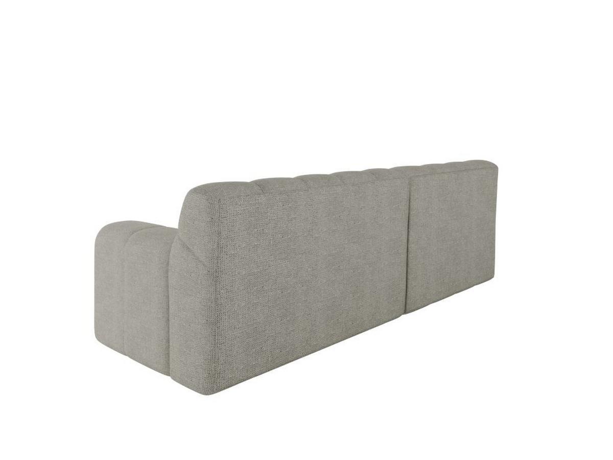 Dizajnová sedačka KARL, ľavá, svetlosivá - čierna/svetlosivá, Modern, textil/plast (169/287cm) - Bessagi Home