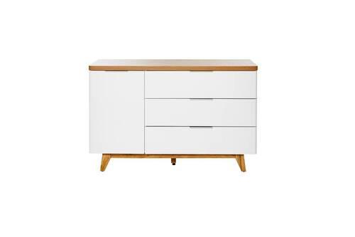 Sideboard 120cm Libre Sb 120 Weiß/Eichefarben - Eichefarben/Weiß, KONVENTIONELL, Holzwerkstoff (120/77/39cm) - Livetastic