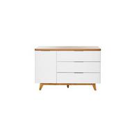 Sideboard 120cm Libre Sb 120 Weiß/Eichefarben - Eichefarben/Weiß, KONVENTIONELL, Holzwerkstoff (120/77/39cm) - Livetastic
