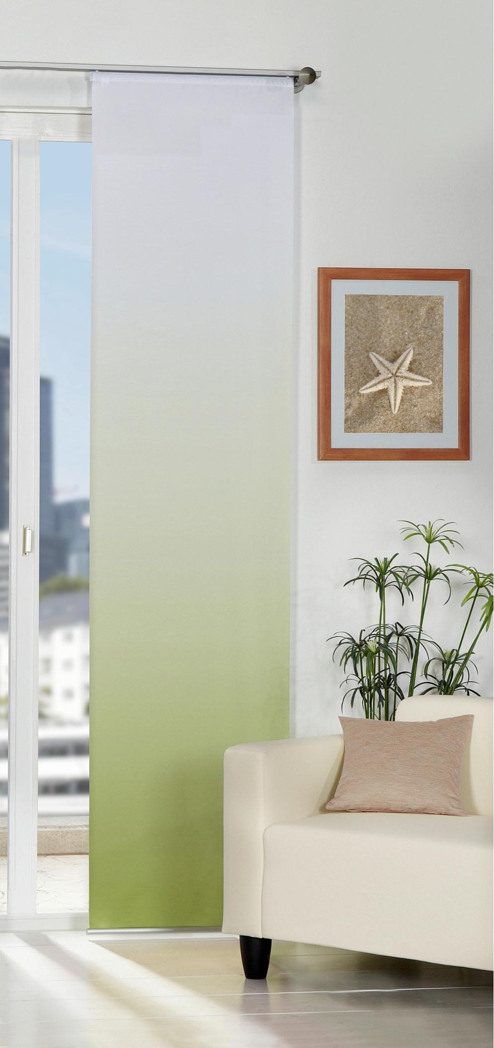 Flächenvorhang Madrid Grün B: 60 cm - Grün, Design, Textil (60/245cm) - Schmidt W. Gmbh