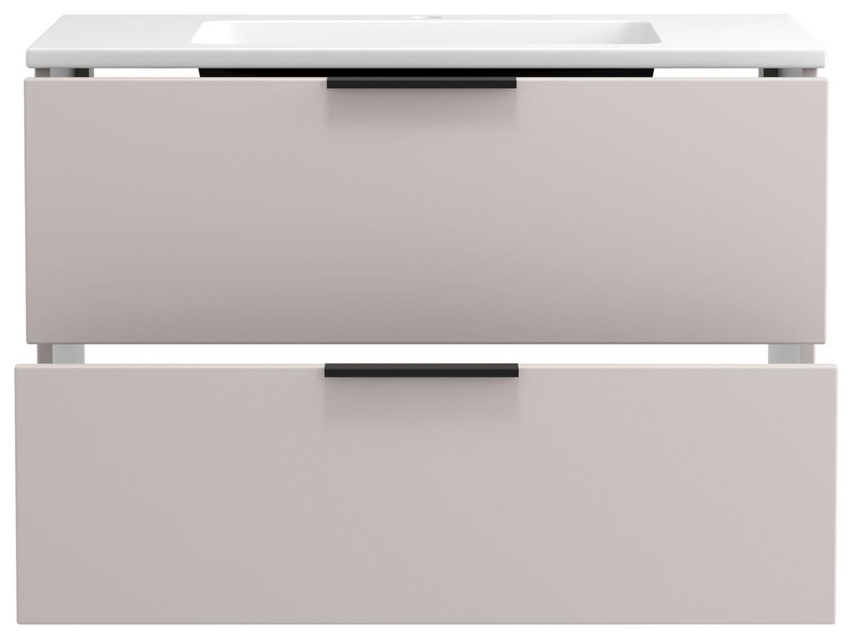 Waschtischkombi Sevilla Kaschmir, Weiß - Kaschmir/Weiß, MODERN, Keramik/Holzwerkstoff (80/54/47cm) - Held