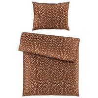 POVLEČENÍ Doodle Dots, 140/200cm, hnědá - bílá/černá, Konvenční, textil (140/200cm) - Modern Living