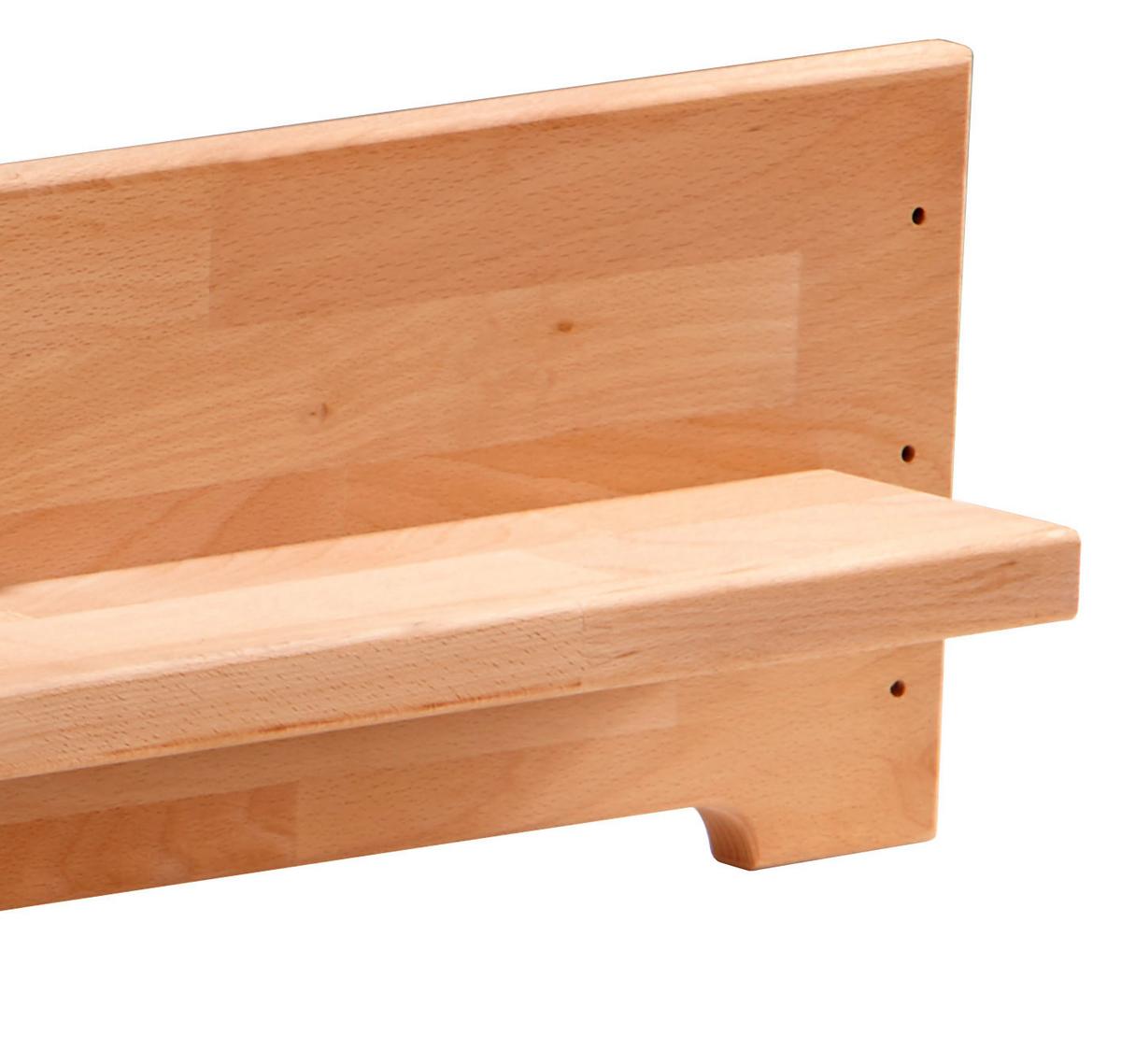 REGÁL K POSTELI ELISABETH - jádrový buk, Konvenční, dřevo (140/21/10cm)