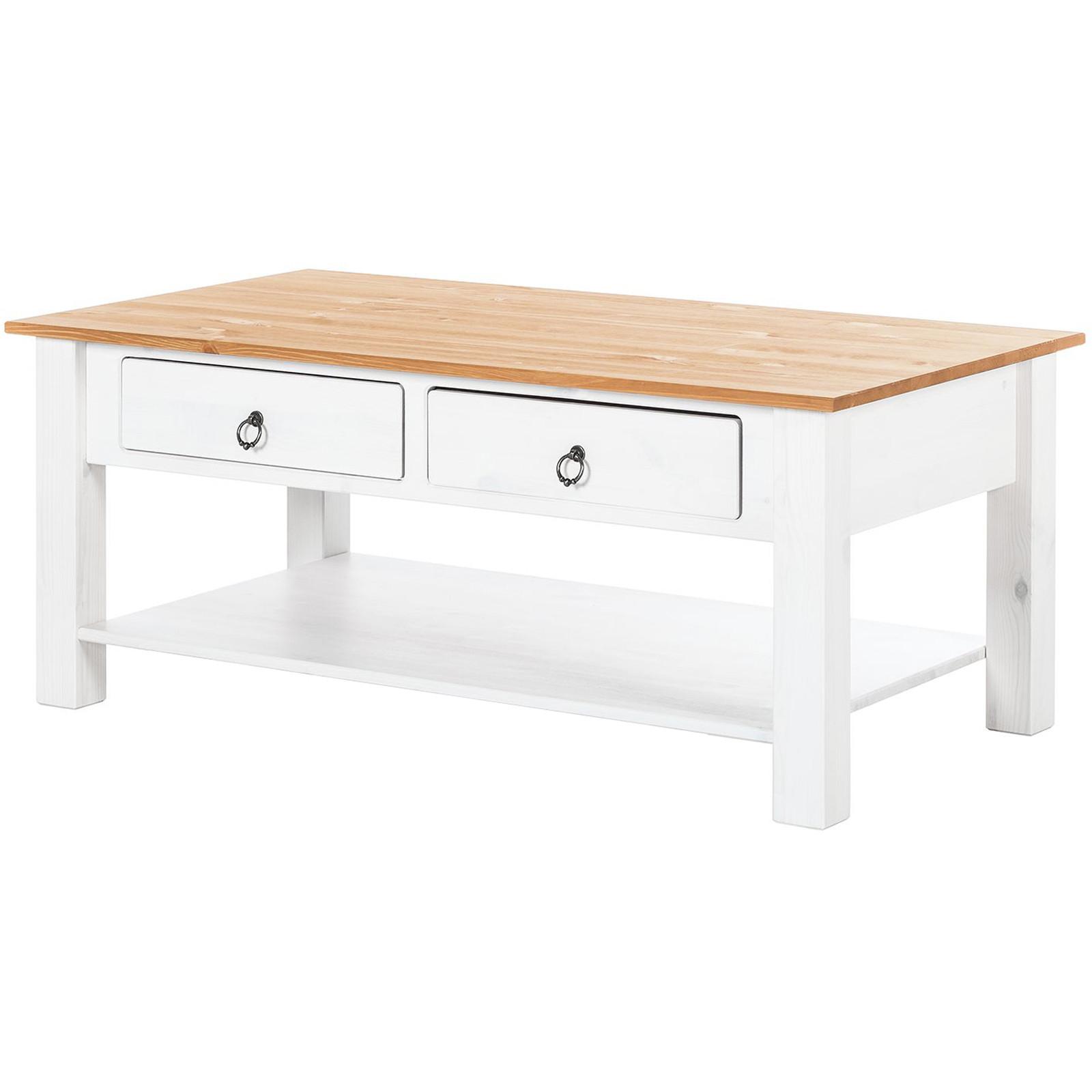 Couchtisch Ines Mit Ablagefach Weiß - Weiß, Design, Holz (110/45/60cm) - MID.YOU