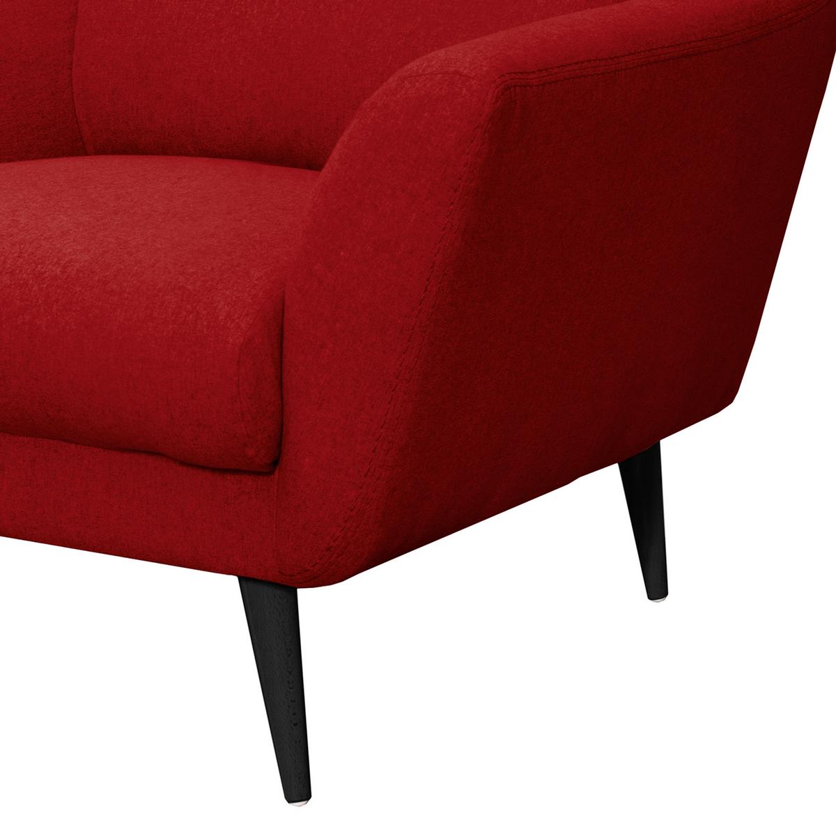 Sessel Tromso Rot B: 92 cm - Rot/Schwarz, Design, Textil (92/87/88cm) - Livetastic