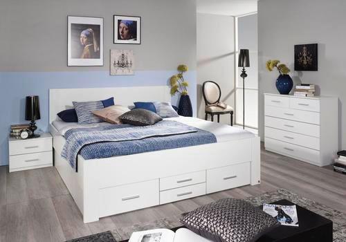 Stauraumbett 180x200 Isotta, Weiß - Weiß, KONVENTIONELL, Holzwerkstoff (180/200cm) - Rauch Möbel