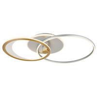 Led Mennyezeti Lámpa 67333-40 - opál/aranyszínű, Basics, műanyag/fém (81/51/11cm) - Globo
