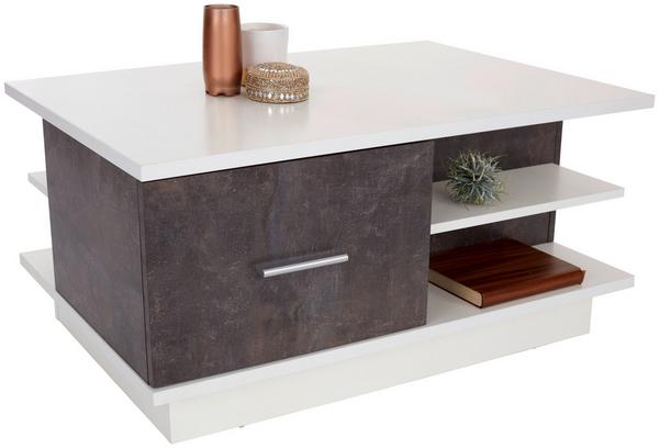 Stabiler Couchtisch mit viel Stauraum