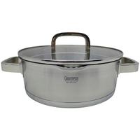 Servírovací pánev 3,6L - čiré/barvy nerez oceli, Konvenční, kov/sklo (24/8cm) - Gourmesto