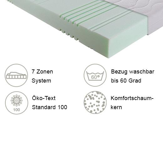 Komfortschaummatratze Easy Sleep H3 Weiß Lf: 100x200 cm - Weiß, Basics, Textil (100/200cm) - Breckle