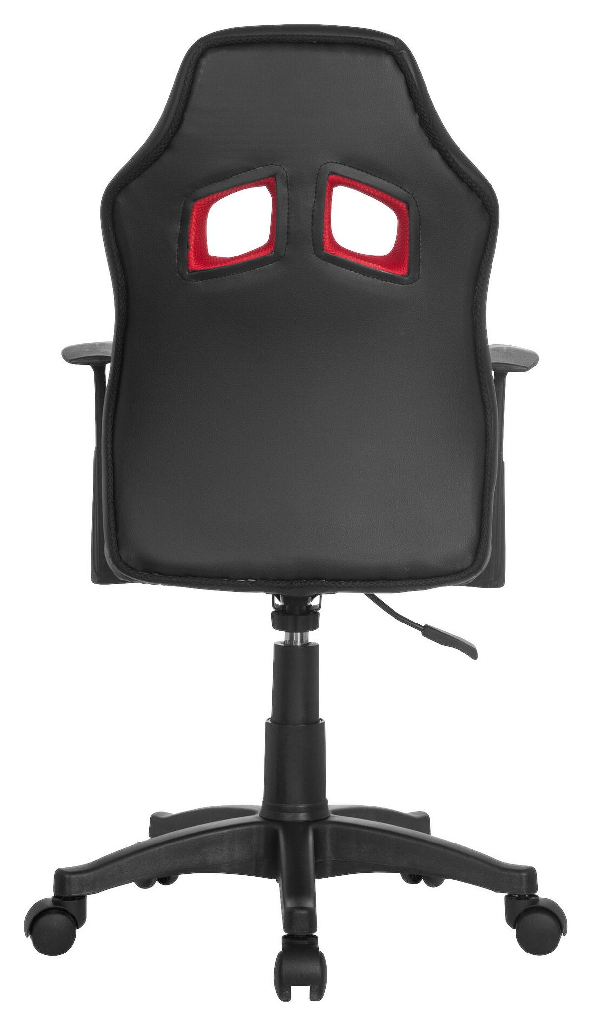 Jugenddrehstuhl Kid Racer Al Rot/Schwarz - Rot/Schwarz, Basics, Kunststoff (54/90-100/48cm) - MID.YOU
