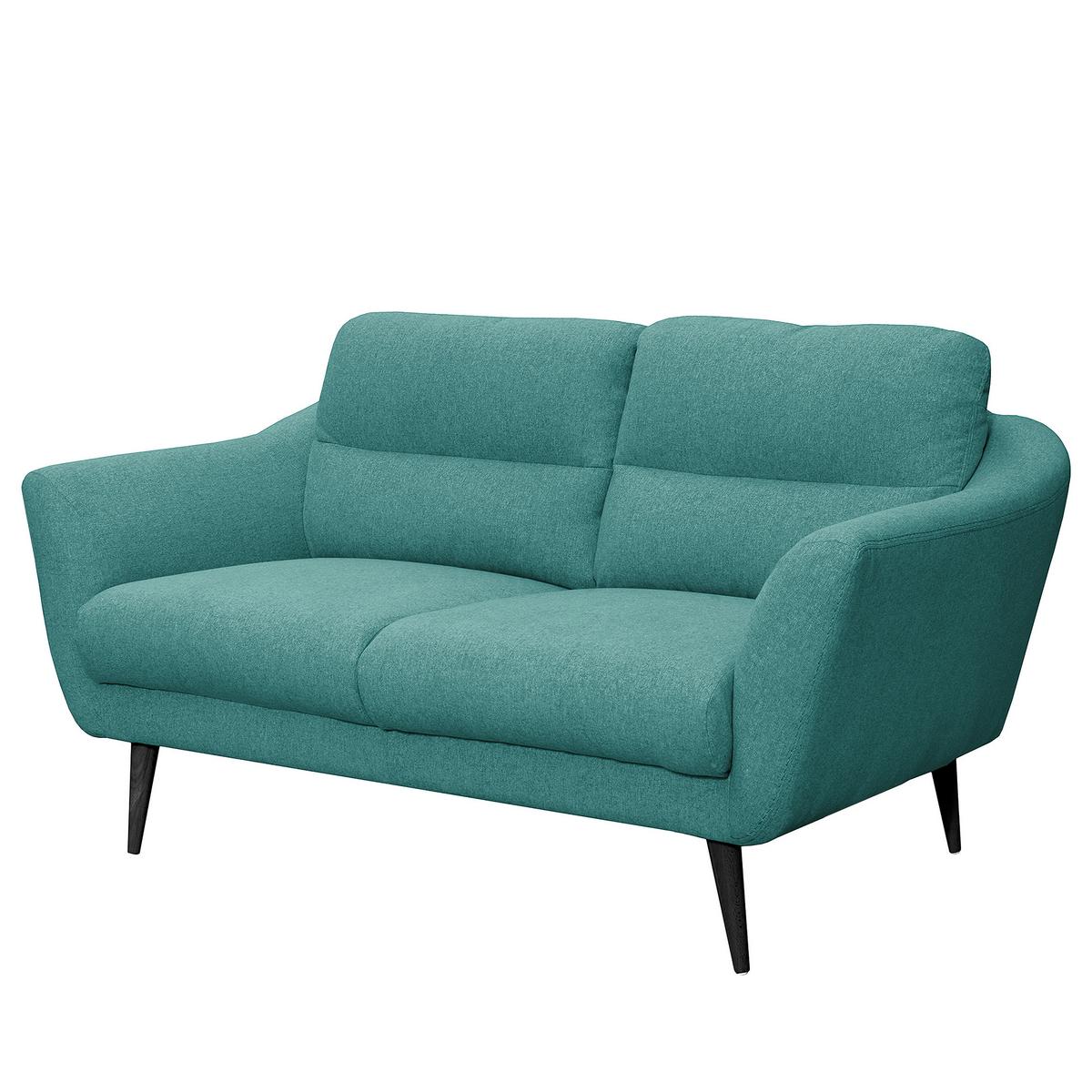 2-Sitzer-Sofa Tromso Türkis B: 158 cm - Türkis/Schwarz, Design, Textil (158/87/88cm) - Livetastic