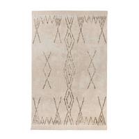 Flachwebteppich, 120x170 cm Alena 125 Creme/Braun 120x170 - Creme/Braun, Basics, Textil (120/170cm) - Novel