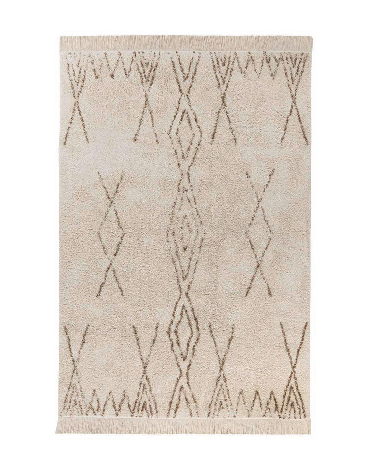 Flachwebteppich, 120x170 cm Alena 125 Creme/Braun 120x170 - Creme/Braun, Basics, Textil (120/170cm) - Novel