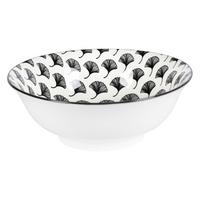 Hluboký talíř Shiva, Ø: 21cm - bílá/černá, Lifestyle, keramika (21/7,8cm) - Mömax