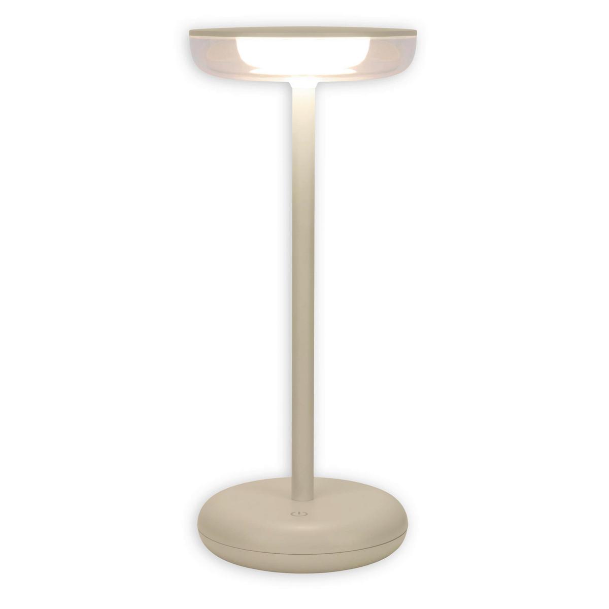 Akku-Tischleuchte 3198711 - Beige, Design, Kunststoff/Metall (10.5/11/26cm) - Näve