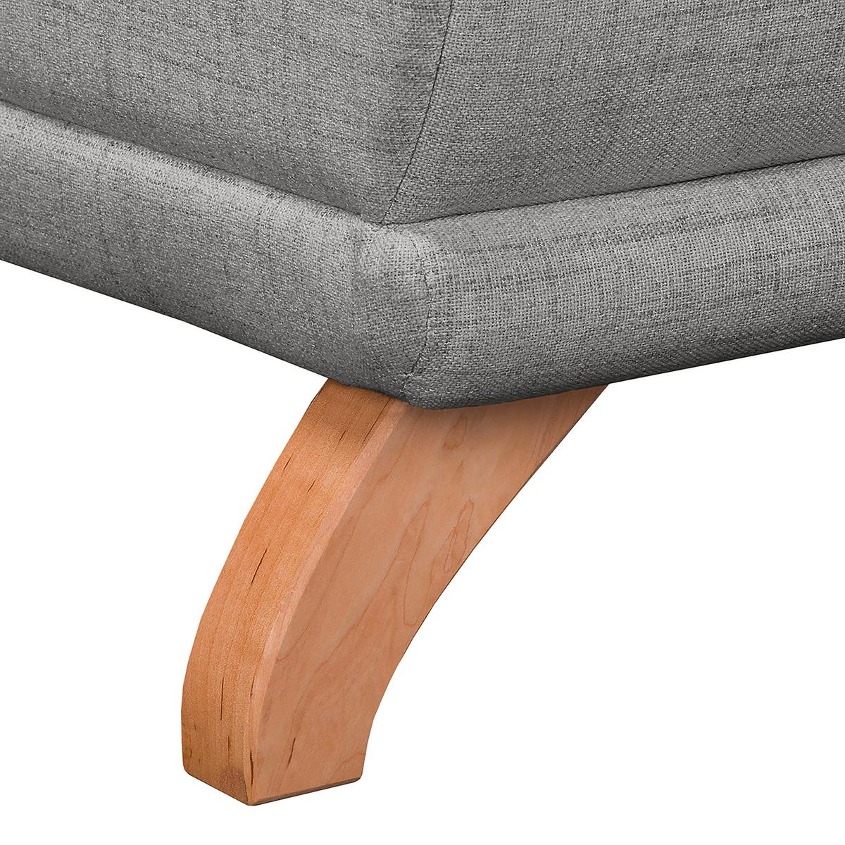 Ecksofa Bella Grau S: 257x174 cm - Wengefarben/Grau, Design, Textil (257/174cm) - Livetastic