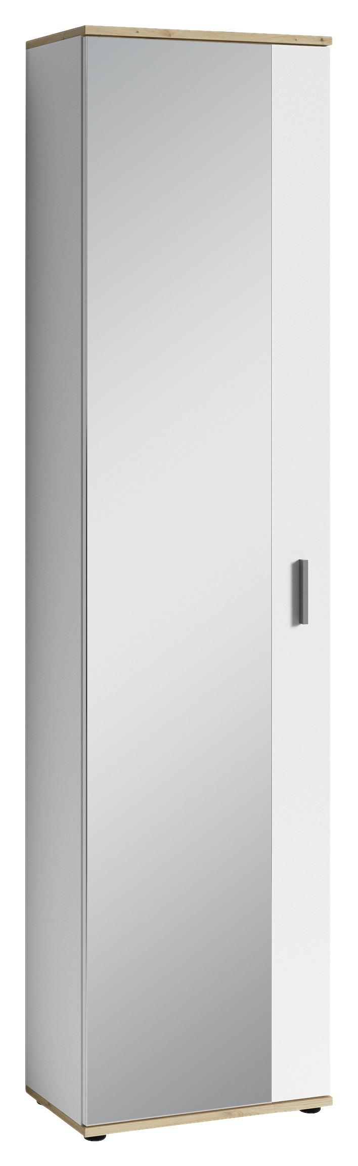 Hochschrank in Weiß mit Spiegeltüre kaufen