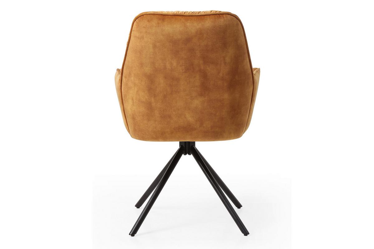 Armlehnstuhl Goldfarben B: 61 Cm - Goldfarben/Schwarz, MODERN, Textil/Metall (61/90/59cm) - Livetastic