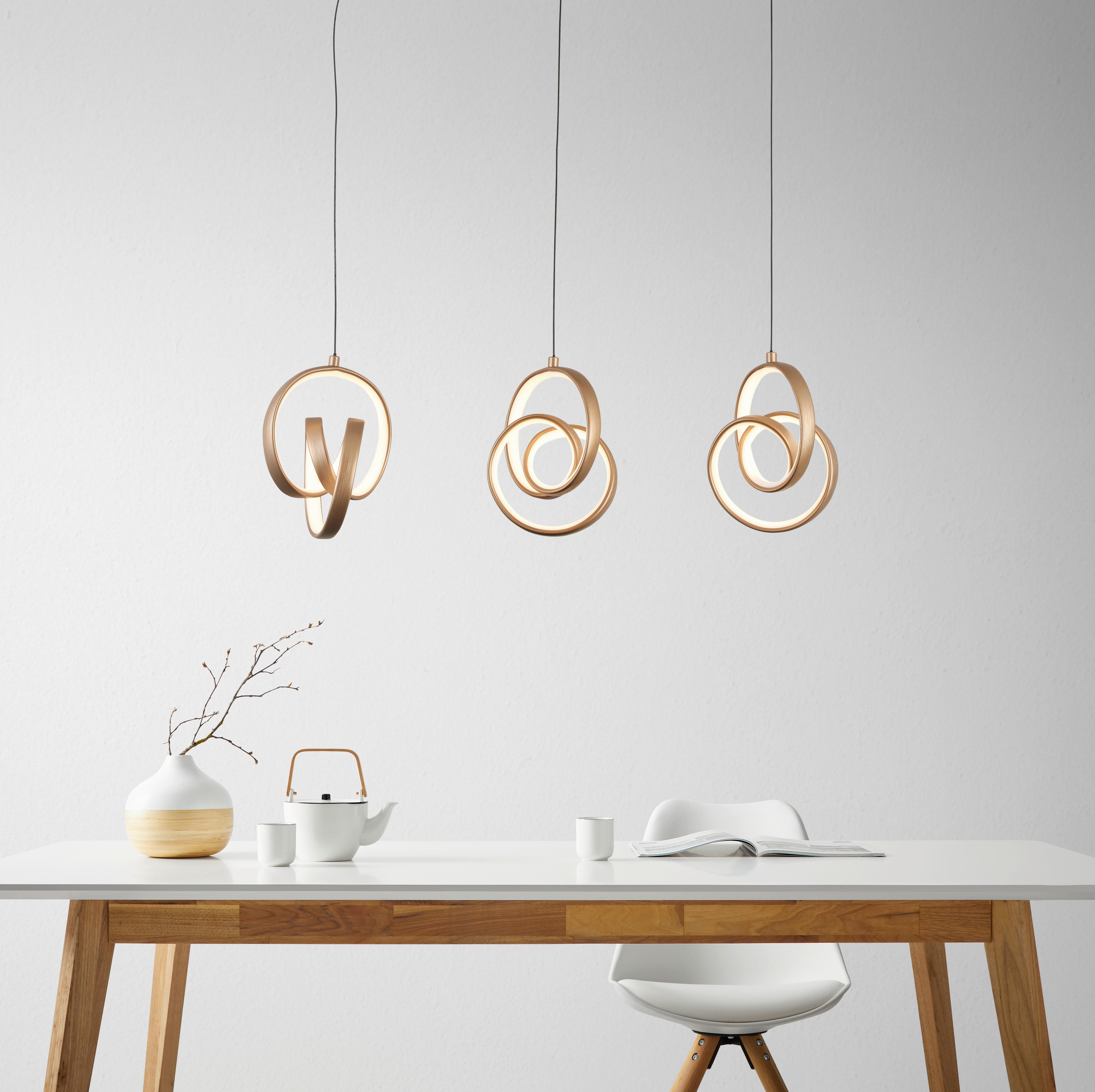 Závěsné LED svítidlo JOSEM1 - černá/cappuccino, Moderní, kov/plast (75/18/120cm) - Premium Living