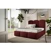 Polsterbett Bero Boucle Rot, Lf: 180x200 Cm - Buchefarben/Schwarz, Trend, Holz/Textil (180/200cm)