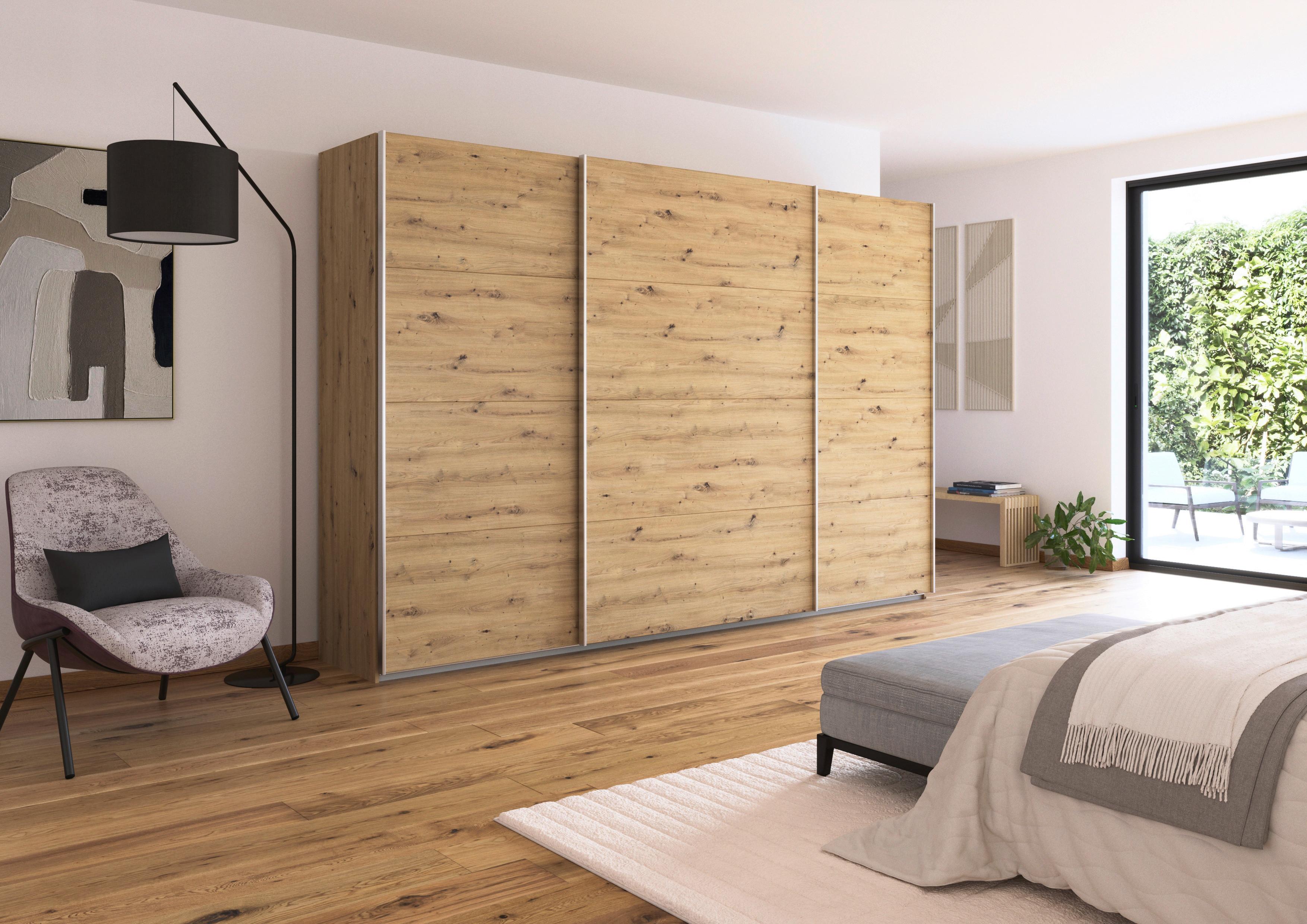 Schwebetürenschrank B: 315cm Feldkirch Eiche Dekor - Eiche Artisan, MODERN, Holzwerkstoff (315/210/62cm)
