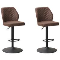 BARHOCKER-SET GRAYSON - Taupe/Schwarz, KONVENTIONELL, Textil/Metall (42/114/52cm) - MID.YOU