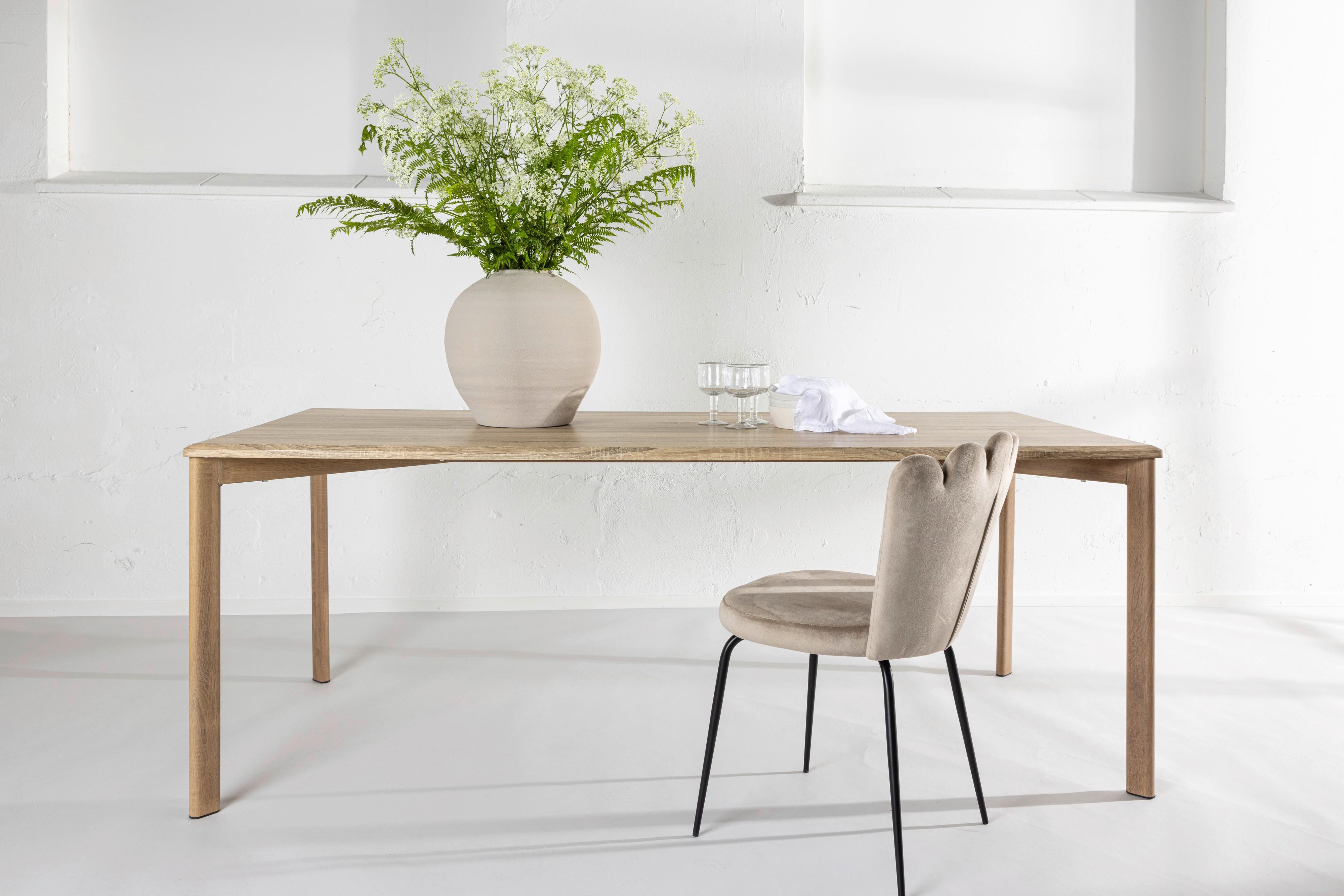 Esstisch Damon - Beige, Design, Holzwerkstoff/Metall (200/90/75cm) - Livetastic