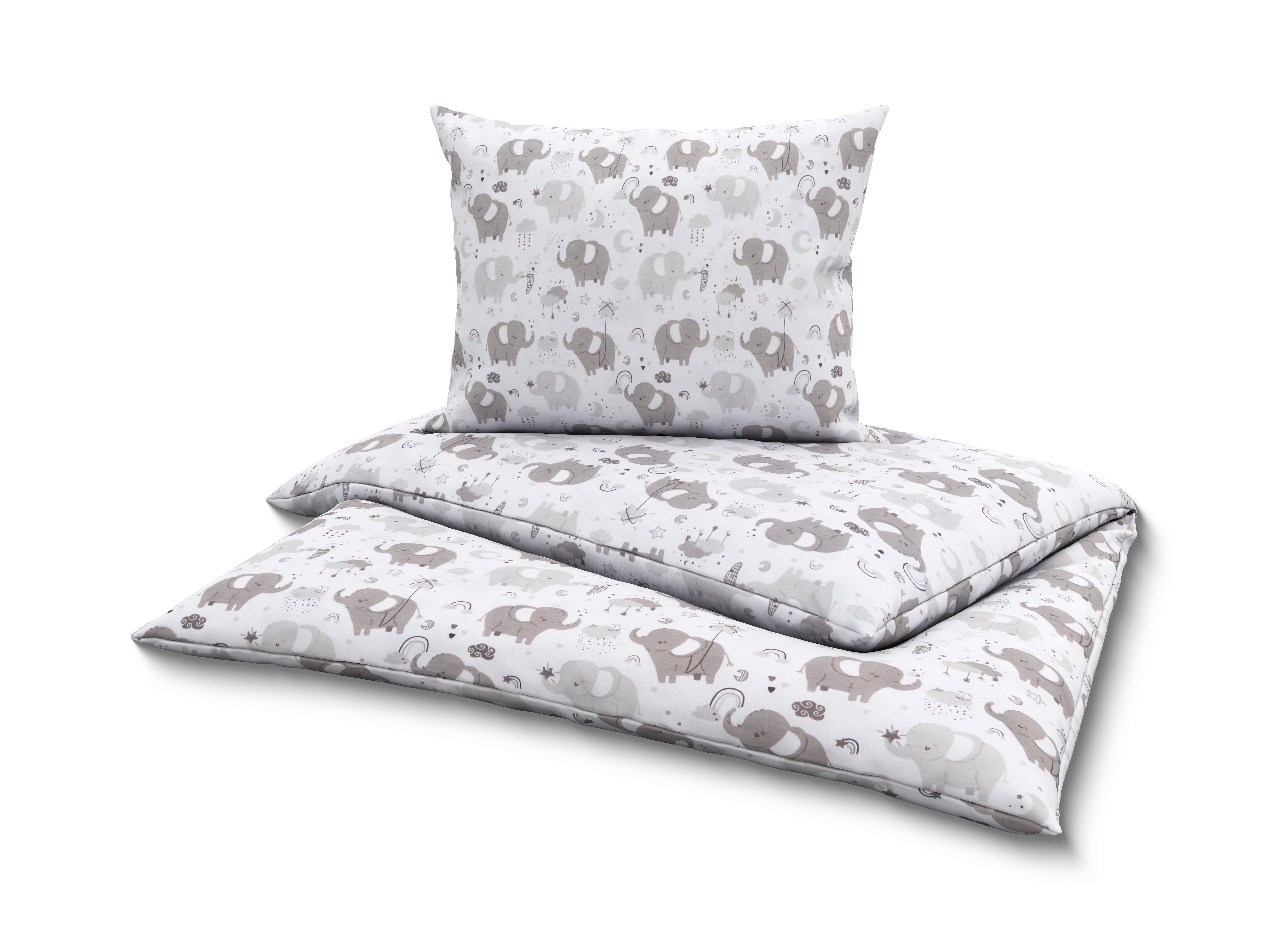 Babybettwäsche Lina - Weiß/Grau, MODERN, Textil - Luca Bessoni