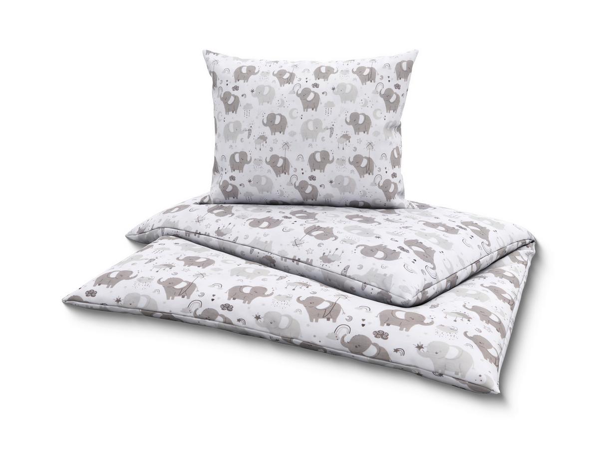 Babybettwäsche Lina - Weiß/Grau, MODERN, Textil - Luca Bessoni