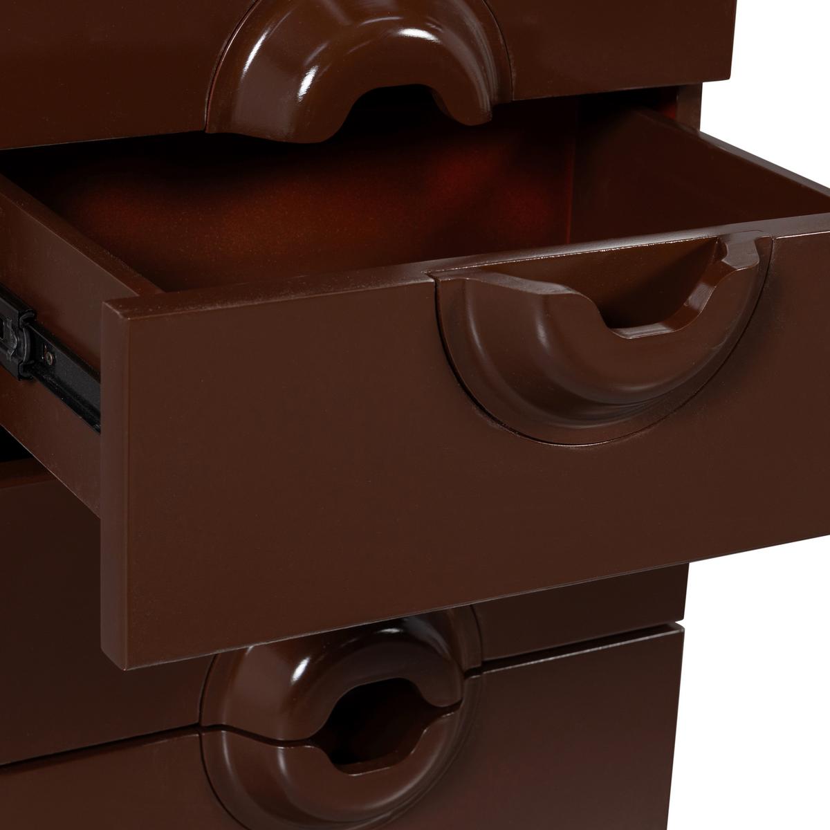 Kommode Merge Braun, Rot B: 44cm - Rot/Braun, Design, Holz (44/120/45cm) - Livetastic