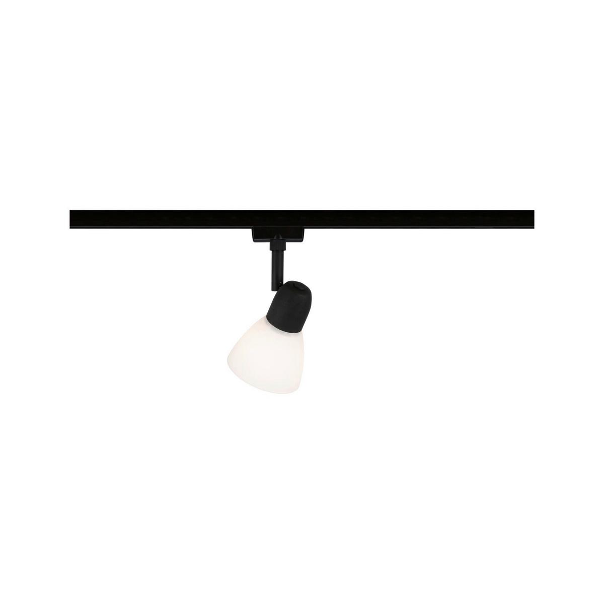 Schienensystem-Strahler 96987 Urail Caps - Opal/Schwarz, Design, Glas/Metall (8,3/14,8cm) - Paulmann