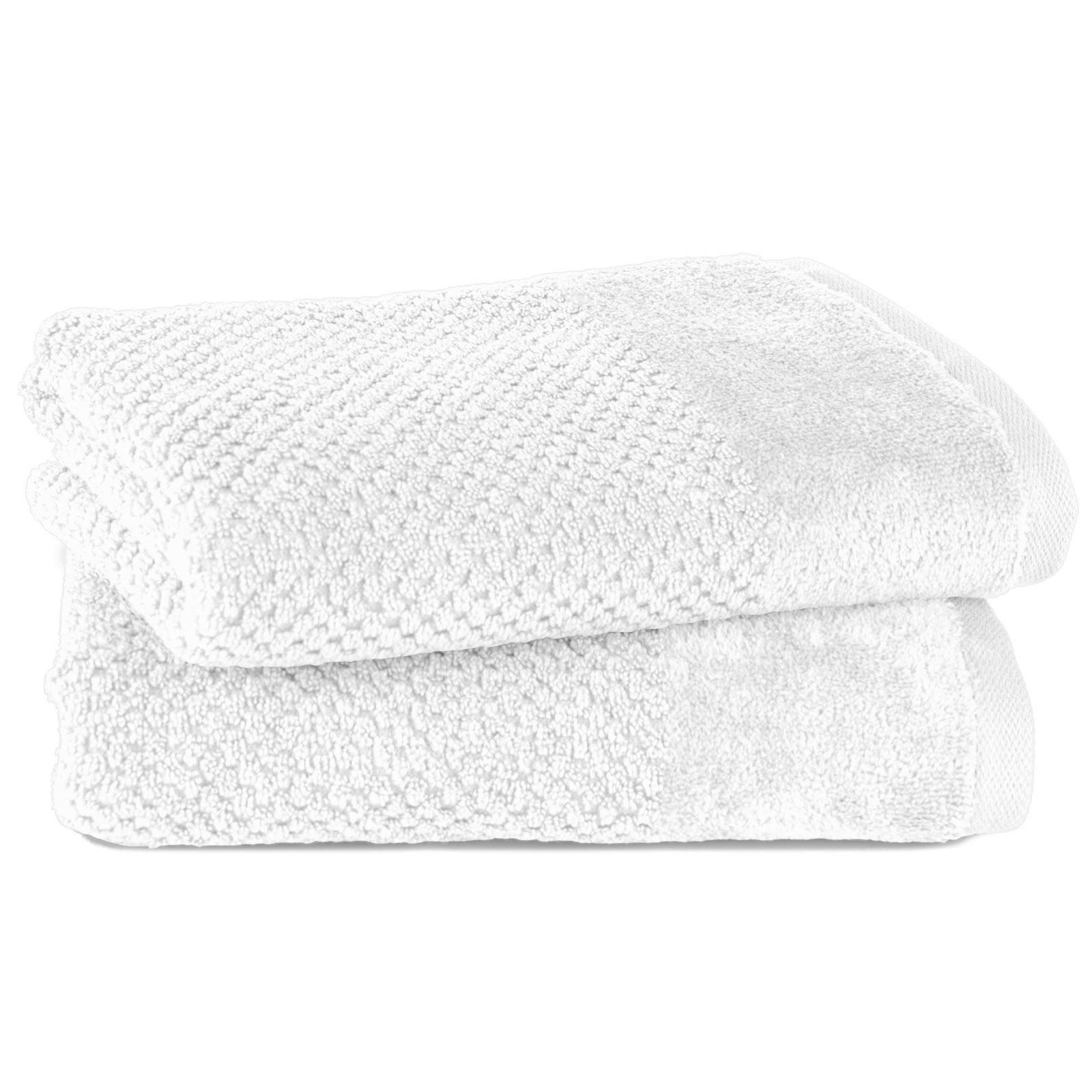 FROTTIERSET Popcorn 2er Set Weiß - Weiß, Basics, Textil (50/100/10cm)