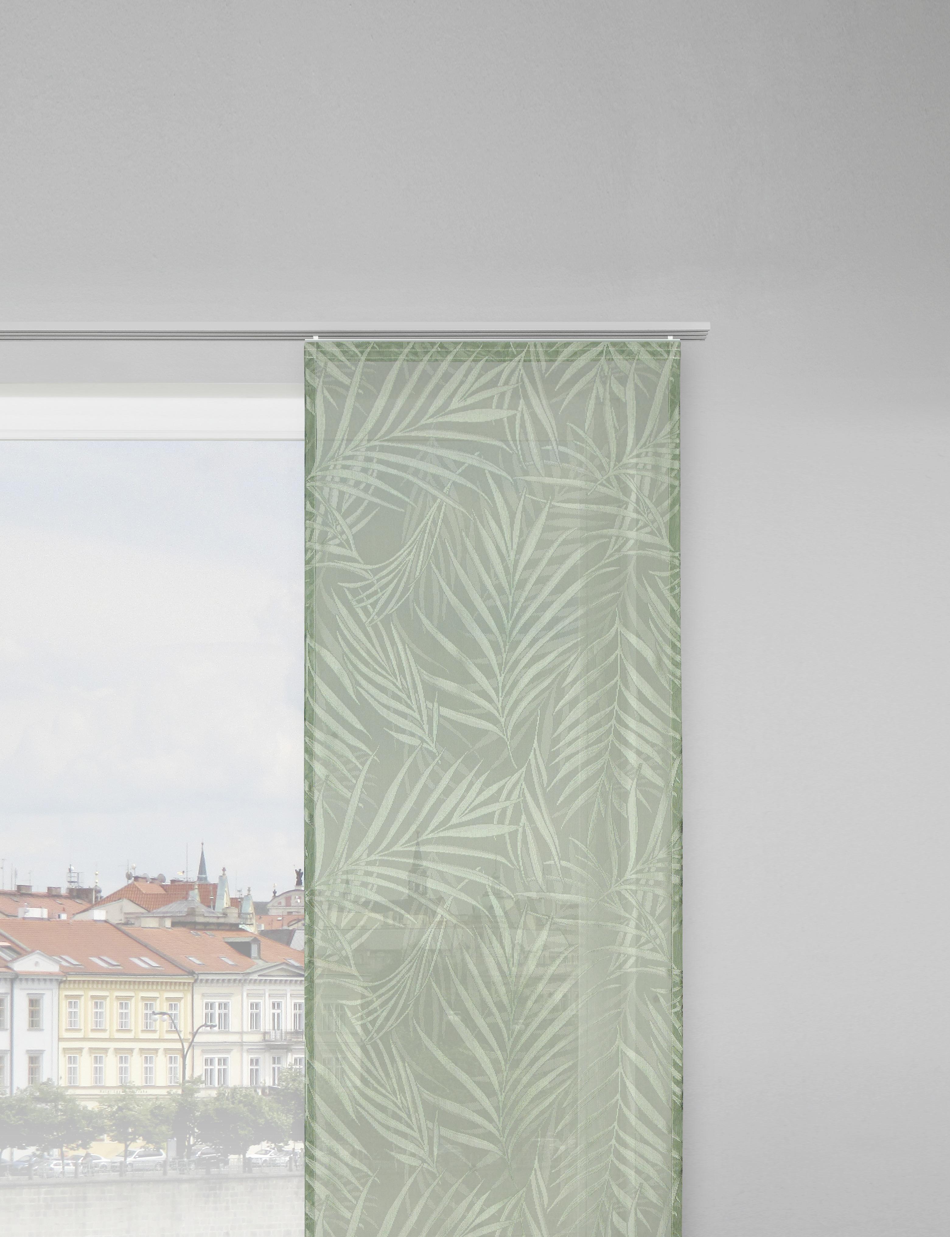 PANELOVÝ ZÁVES BLÄTTER - zelená, Konventionell, textil (60/245cm) - Modern Living