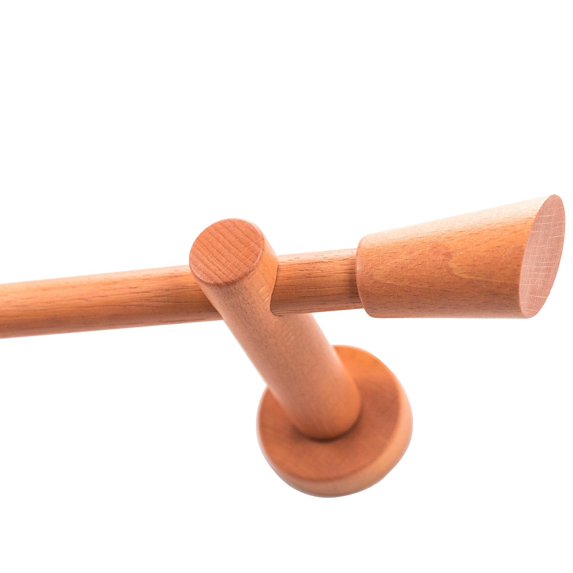 Vorhangstange Rotbraun L: 140 cm - Rotbraun, Basics, Holz (140cm)