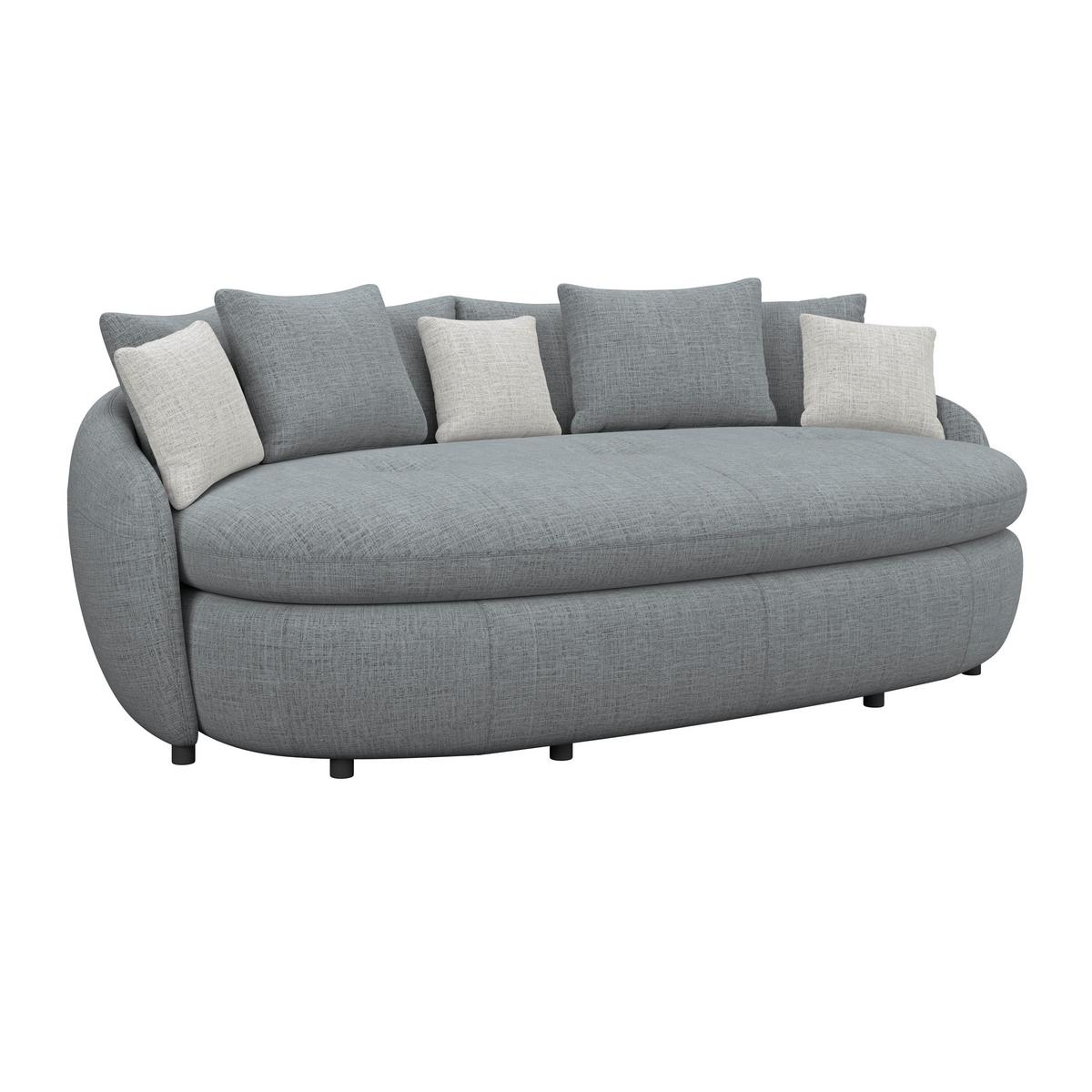 Mega pohovka ARUBA 2, antracitová/sivá ženilka - čierna/antracitová, Trend, textil/plast (238/80/140cm) - Luca Bessoni