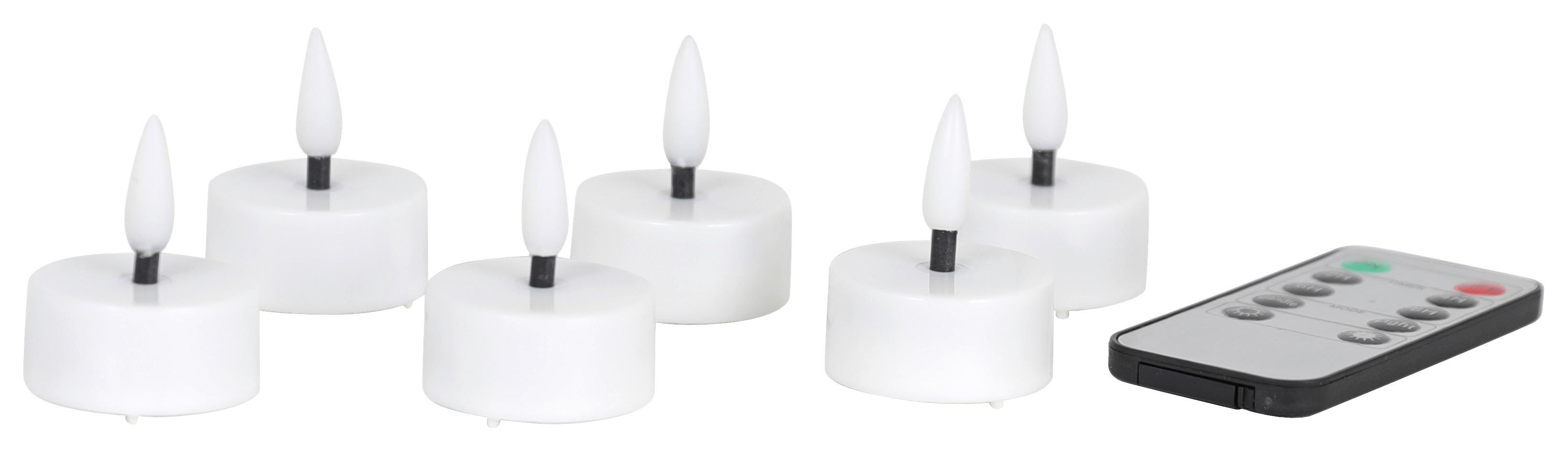 Teelicht mit Led Frieda - Weiß, Basics, Kunststoff (18,5cm) - James Wood